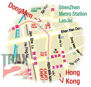 dongmen merkado Shenzhen mapa