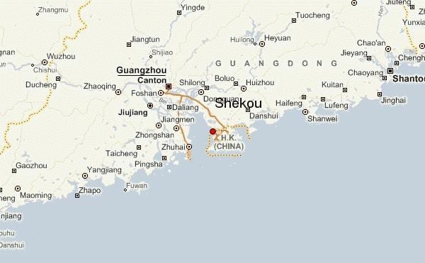 shekou China ng mapa