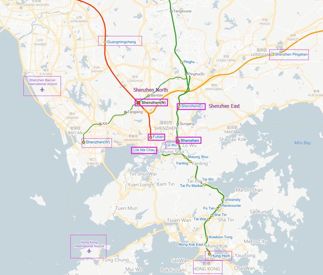 szx airport mapa