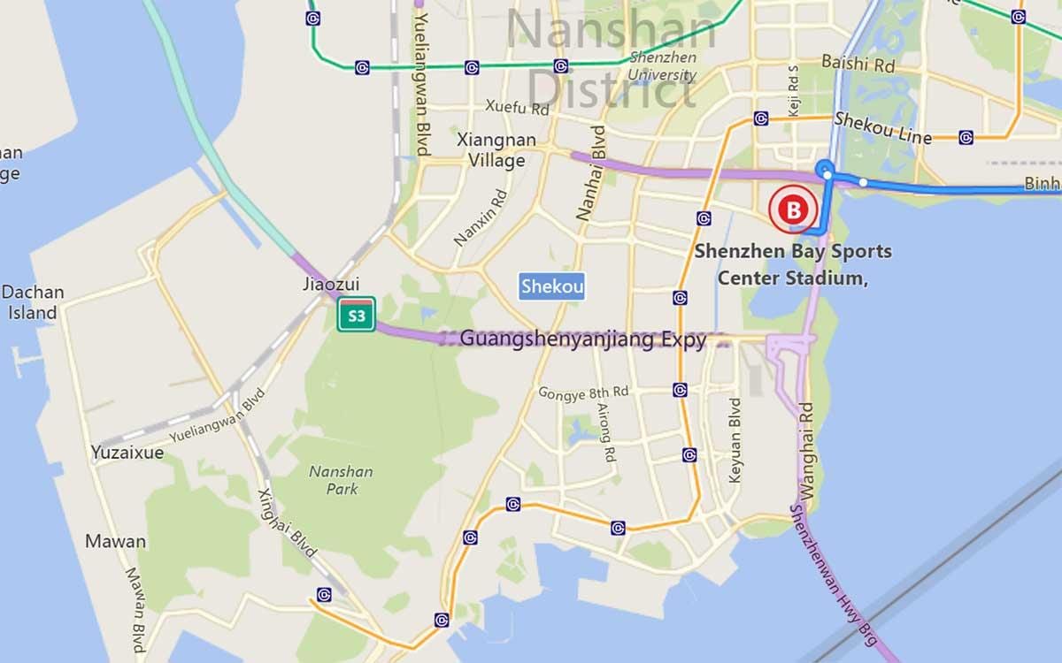 mapa ng Shenzhen bay