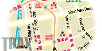 Dongmen merkado Shenzhen mapa