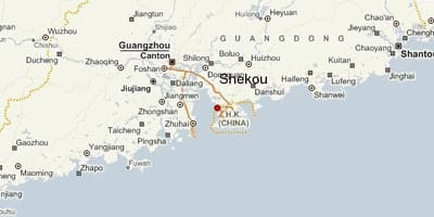 Shekou China ng mapa