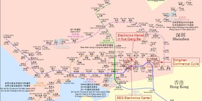 Mapa ng Shenzhen electronics market