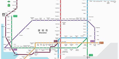 Shenzhen metro mapa 2016