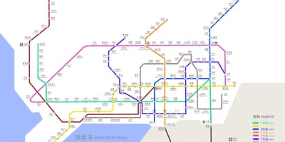 Mapa ng Shenzhen sa ilalim ng lupa