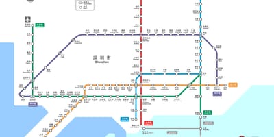 Shenzhen railway mapa