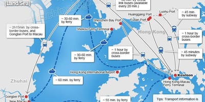 Mapa ng zhuhai ferry terminal